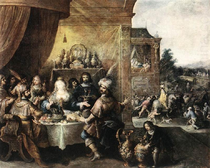 FRANCKEN, Ambrosius Feast of Esther dfh china oil painting image